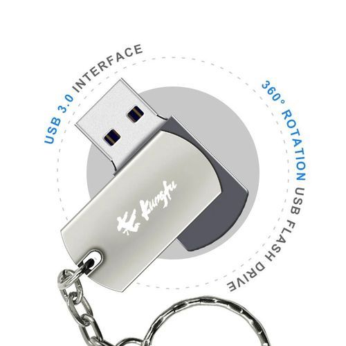 Metal USB Flash Drive - Silver 128GB