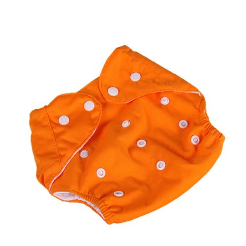 Soft Cloth Diapers One Size Adjustable Washable Reusable for Baby Girls and Boys Buckle Design,Orange NO5111