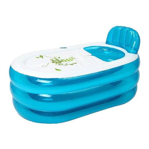 New Foldable Durable Adult SPA Inflatable Bath Tub With Electric Air Pump Blue