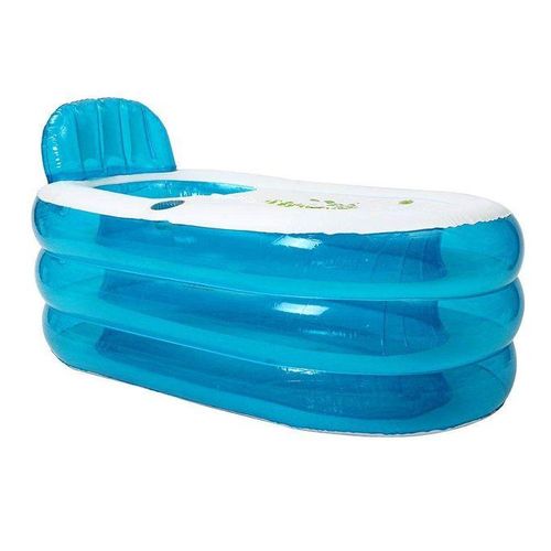 New Foldable Durable Adult SPA Inflatable Bath Tub With Electric Air Pump Blue