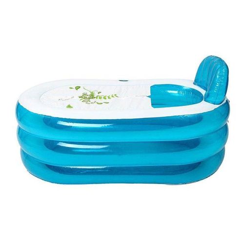 New Foldable Durable Adult SPA Inflatable Bath Tub With Electric Air Pump Blue