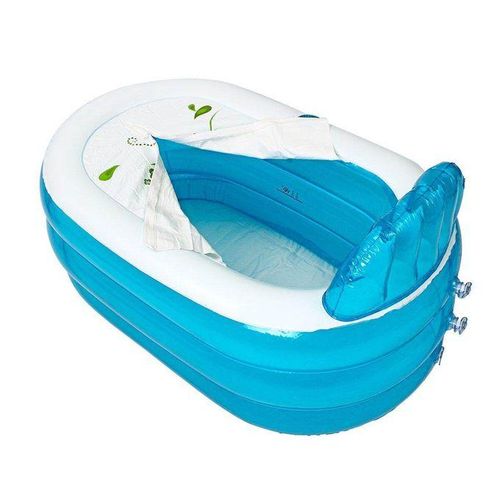 New Foldable Durable Adult SPA Inflatable Bath Tub With Electric Air Pump Blue