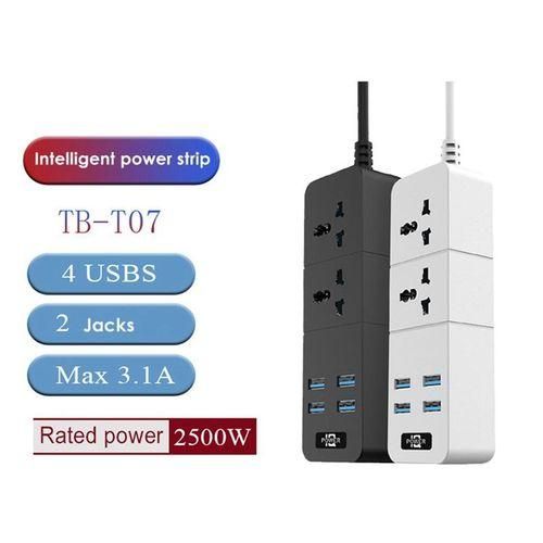 Power Strip Surge Protector with 4 USB and 2 Outlets Ports