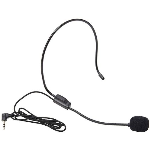 Portable 3.5mm Plug Headwear Microphone Voice Amplifier For-