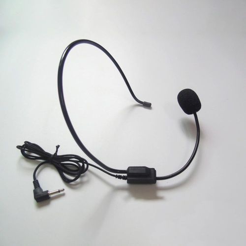 Portable 3.5mm Plug Headwear Microphone Voice Amplifier For-