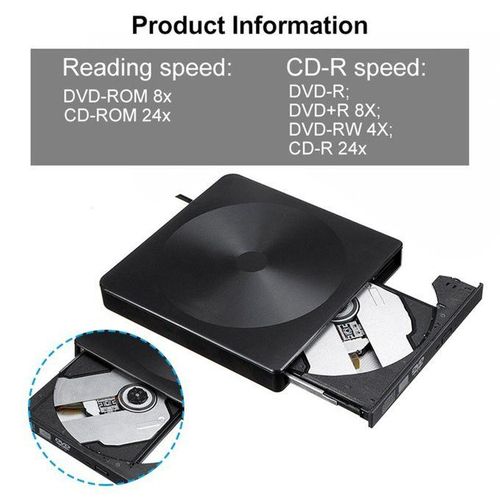 CD Drive 3.0 Type-C Multi-functional External DVD Drive USB 3.0 Portable DVD Player DVD Burner High-Speed Data Transmission Strong Compatibility Lightweight Design Efficient Reading and Writing Speed