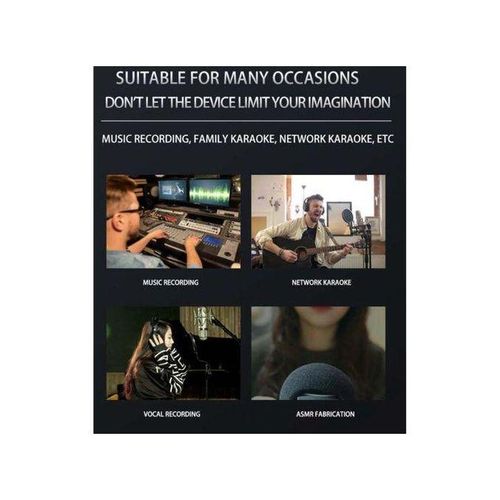 Q-12 Sound Card Audio Mixer Sound Board Console Desk System Interface 4 Channel 48V Power Stereo Computer Sound Card