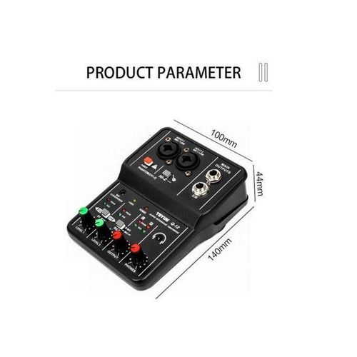 Q-12 Sound Card Audio Mixer Sound Board Console Desk System Interface 4 Channel 48V Power Stereo Computer Sound Card