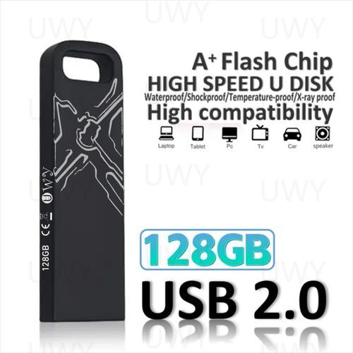 UWY Flash Disk128G High Speed Waterproof Metal USB Flash