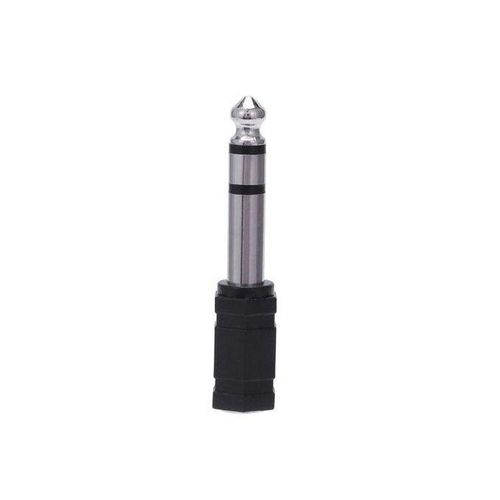 6 Pieces Headphone Adapter 6.35 mm(1/4 inch) Male to 3.5 mm(1/8 inch) Female Stereo Audio Earphone Jack Adapter, Black/Gold Plated