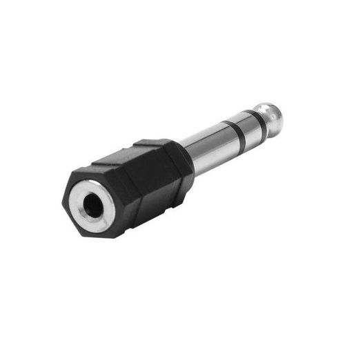 6 Pieces Headphone Adapter 6.35 mm(1/4 inch) Male to 3.5 mm(1/8 inch) Female Stereo Audio Earphone Jack Adapter, Black/Gold Plated
