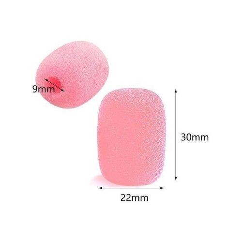 10 Pack Lapel Headset Microphone Windscreen, Microphone Sponge Foam Cover Mini Size Lavalier Microphone Windscreen Pink