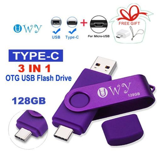 UWY Flash Disk 128G OTG Usb Flash Drive  Micro Otg & Type C