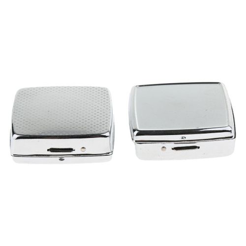 2 PCS 2 Slots Portable Metal Round  Box Pocket Storage Case