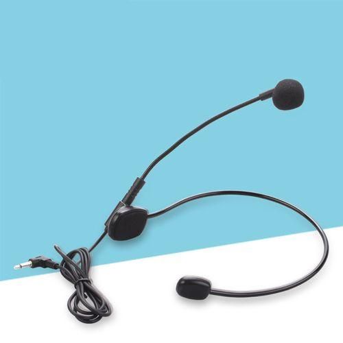 3.5mm Flexible Wired Headset Microphone Mic ForBlack