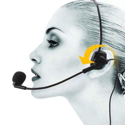 3.5mm Flexible Wired Headset Microphone Mic ForBlack