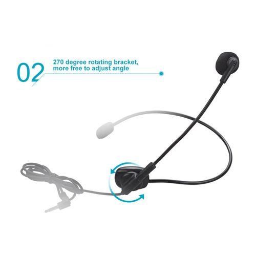 3.5mm Flexible Wired Headset Microphone Mic ForBlack