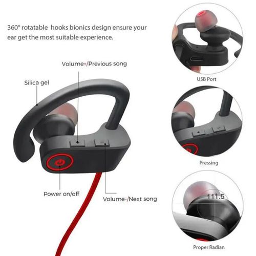 New Wireless Earphone Bluetooth 5.0 Waterproof Sports Headset Earphone Sound Magnetic Neckband Headset Sports Ear-hook Headphone
