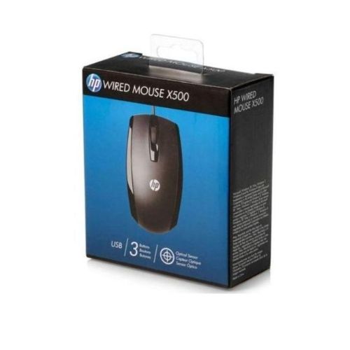 Hp X500 High Quality Optical Wired USB Mouse - Black
