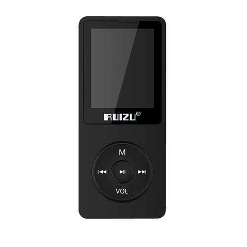 【英文版】RUIZU/锐族X02运动MP3播放器 无损录音带屏随身听英语 黑色 8GB