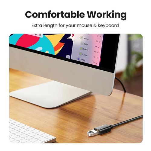 USB Extension Cable USB 2.0 Male to USB Female USB Charging Cable USB to Extender Data Transmission Cord Cable for Smart TV PS4