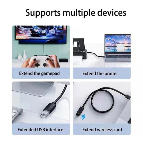USB Extension Cable USB 2.0 Male to USB Female USB Charging Cable USB to Extender Data Transmission Cord Cable for Smart TV PS4
