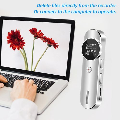 8GB Digital Voice Recorder Voice Activated Recorder MP3 Player 1536Kbps HD Recording Timing Recording Playback Function Volume Adjustment MP3 Player 45h Continuous Recording for Meeting Lecture Interview Class NO5137