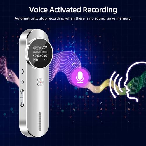 8GB Digital Voice Recorder Voice Activated Recorder MP3 Player 1536Kbps HD Recording Timing Recording Playback Function Volume Adjustment MP3 Player 45h Continuous Recording for Meeting Lecture Interview Class NO5137