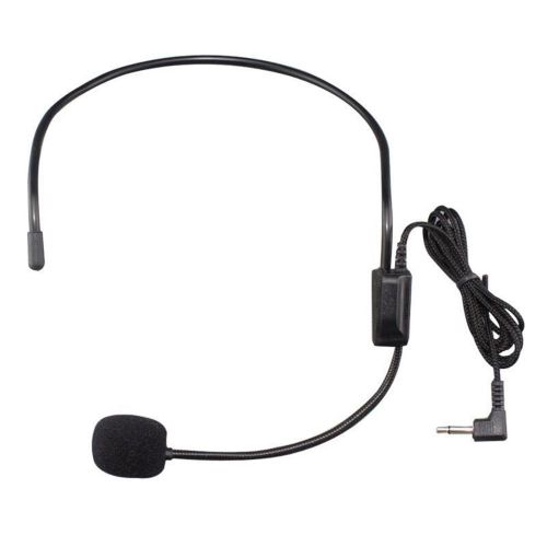 Upgraded Wired Microphone Headset 3.5mm Tour Guides Headset Microphone Amplifier for Teachers Coaches NO5143