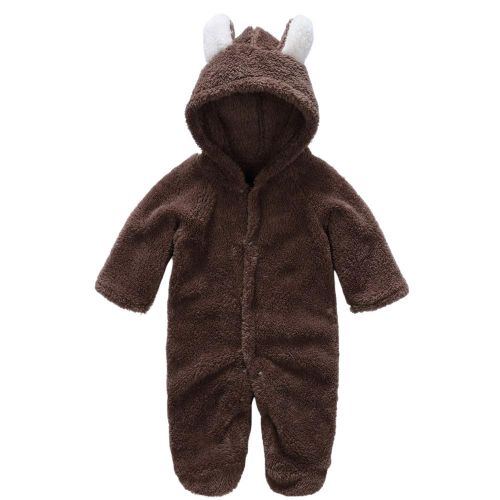 Newborn Hooded Romper Jumpsuit Comfortable to Wear with Cute Animal Design for Birthday Gifts New Year's Gifts