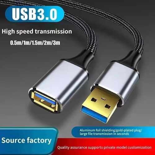 Male And Female Usb Extension Cable Usb 3.0 Mobile Charging Cable Suitable For Smart s, Tvs, Ps4, And Usb Extension Cables