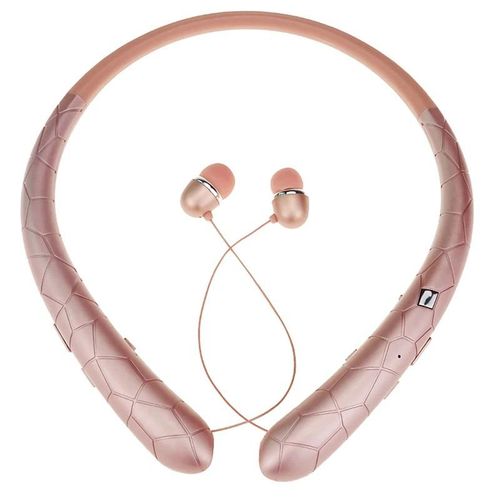 Neckband headset noise canceling wireless earphone Bluetooth-Compatible5.0 retractable with mic for iPhone Samsung LG