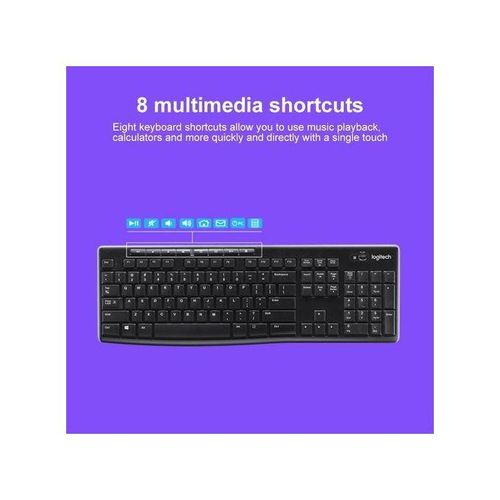 Logitech MK270 2.4GHz Wireless Keyboard + Mouse Set(Black)