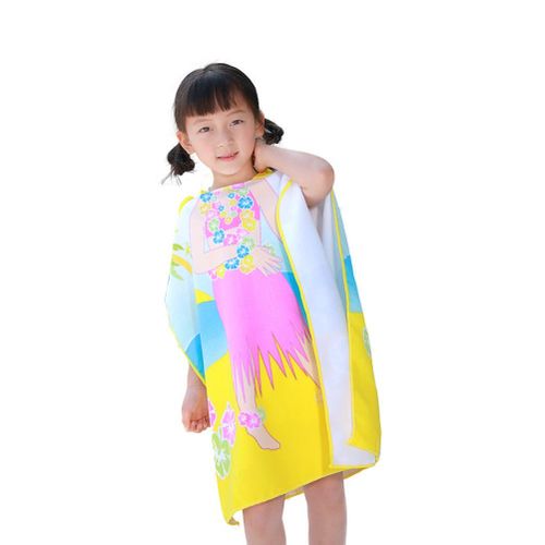 Children Cartoon Baby Hooded Beach Towel Microfiber Printing Necessary Swimming Absorben New,Dancing Girl NO5116