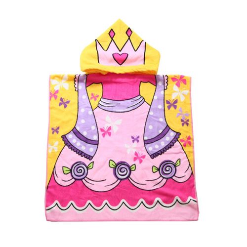 Children Cartoon Baby Hooded Beach Towel Microfiber Printing Necessary Swimming Absorben New,Butterfly NO5116