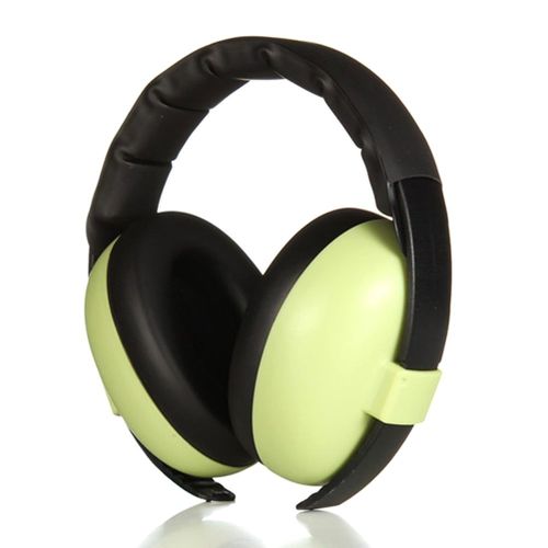 Noise Reduction Safety Ear Muffs Green Pink Blue Colors Optional Hearing Protectors for Toddlers Children & Adults,Green NO5112