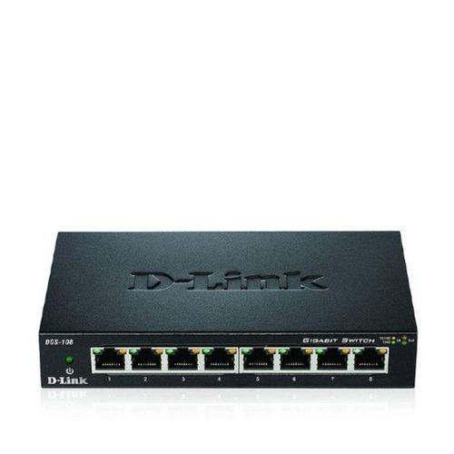 Dlink 8-Port Gigabit Desktop Switch DGS-108 Black