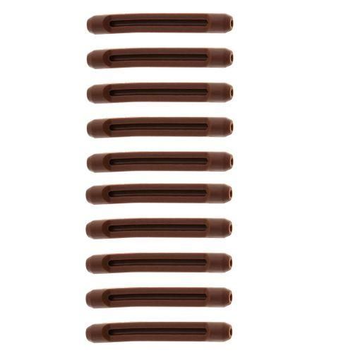 10 Pieces Silicone Anti Slip Ear Hook Pads For Eyeglasses Handle Brown