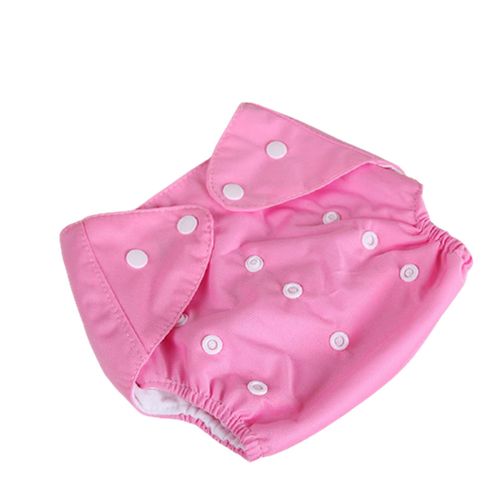 Soft Cloth Diapers One Size Adjustable Washable Reusable for Baby Girls and Boys Buckle Design,Pink NO5112