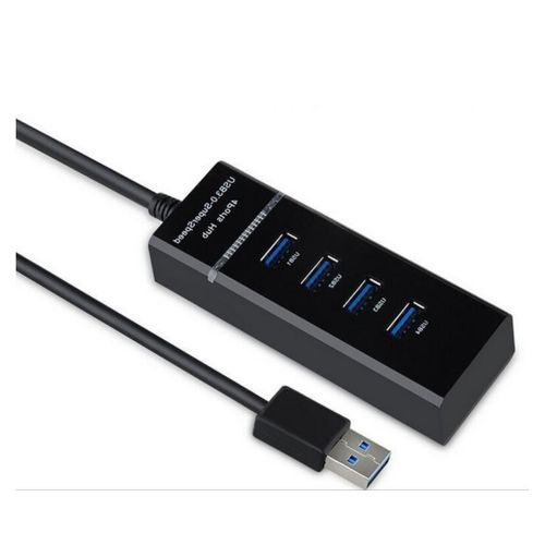 Basic USB 3.0 Speed  4 Port USB Hub - Black