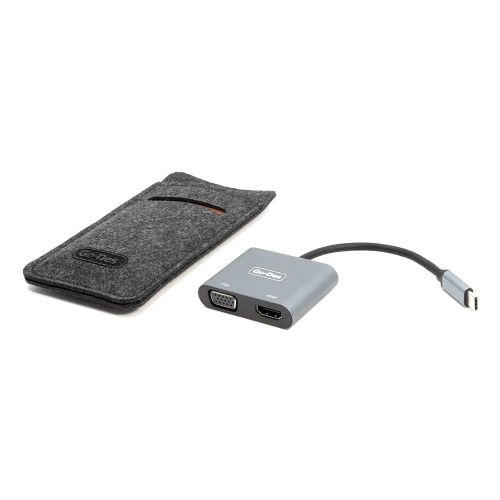 Go-Des  USB-C to HDTV+VGA Converter GD-8280 -Silver