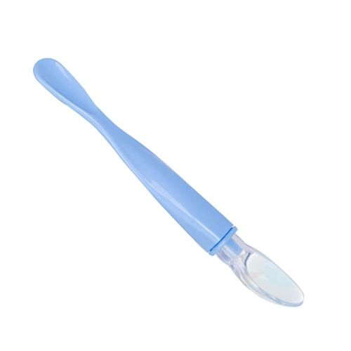 Children Fruit Puree Spoon 3 Color Choose Green Pink Blue Gift for Christmas Birthday New Year,Blue NO5114