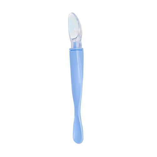 Children Fruit Puree Spoon 3 Color Choose Green Pink Blue Gift for Christmas Birthday New Year,Blue NO5114