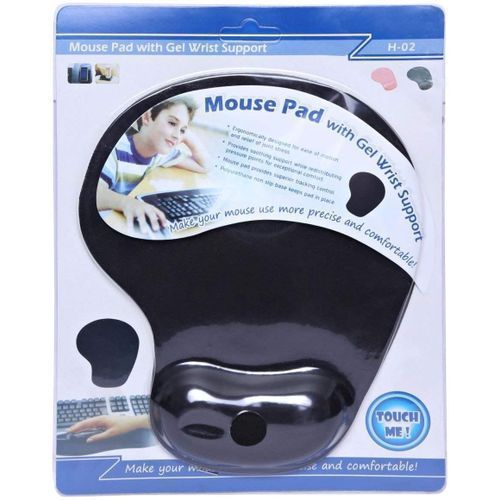 Comfort Gel Mouse Pad Non-Slip Skid Resistant - Black