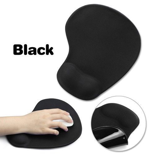Comfort Gel Mouse Pad Non-Slip Skid Resistant - Black