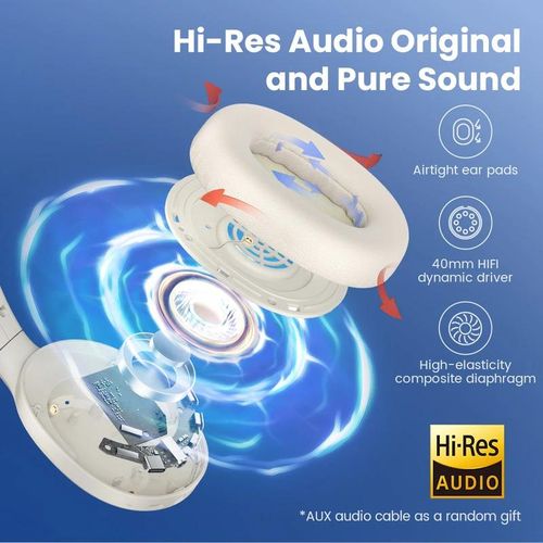 HAYLOU S35 ANC Wireless Bluetooth 5.2 Headphones 42dB Over-ear Noise Cancellation Headsets 40mm Driver 60H Playtime Earphones