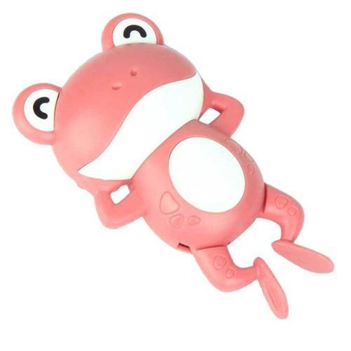 Clockwork Floating Bath Toys Funny Wind Up Swimming Frog For Kids Pink