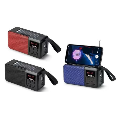 Hf Rechargeable FM/SD/USB Bluetooth Radio Speaker - multicolour