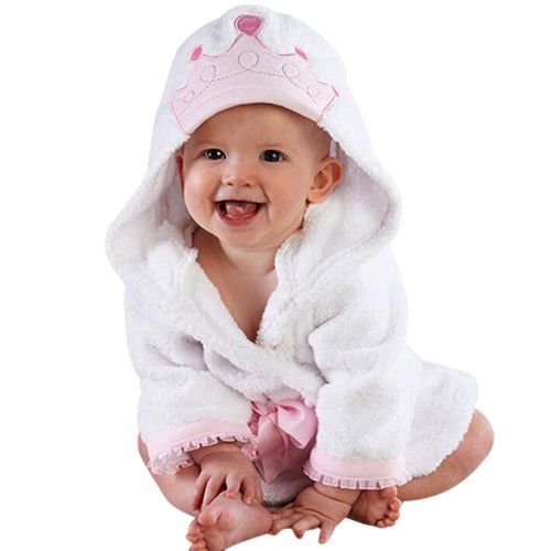 Bath Towel Blanket Bathrobe Night Gown Hooded Wrap Cute Soft for Children Baby New,90cm NO5114