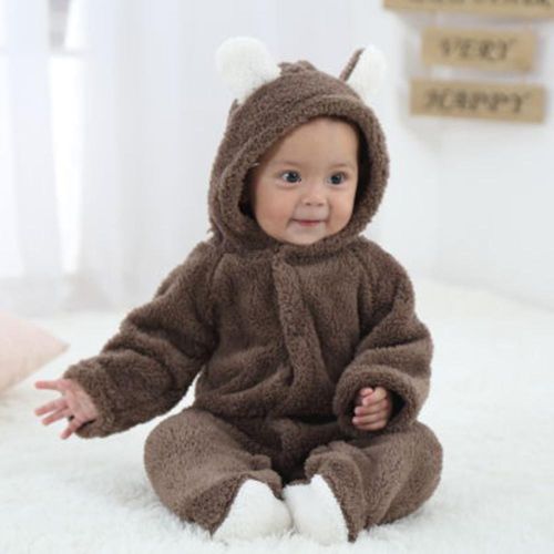 Newborn Hooded Romper Jumpsuit Comfortable to Wear with Cute Animal Design for Birthday Gifts New Year's Gifts NO5274